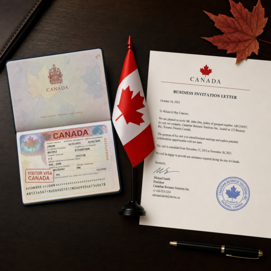 Pack 02 : Visa Touristique + Invitation Professionnelle – Canada